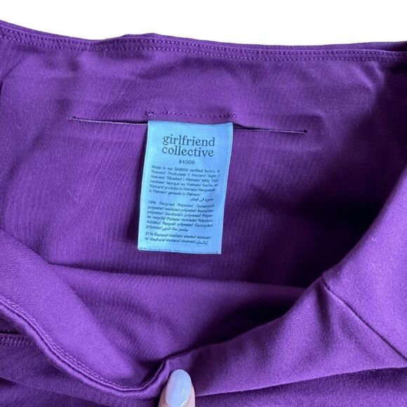 Girlfriend Collective Womens Purple High Waist Fitted Athletic Leggings Medium - Picture 4 of 6